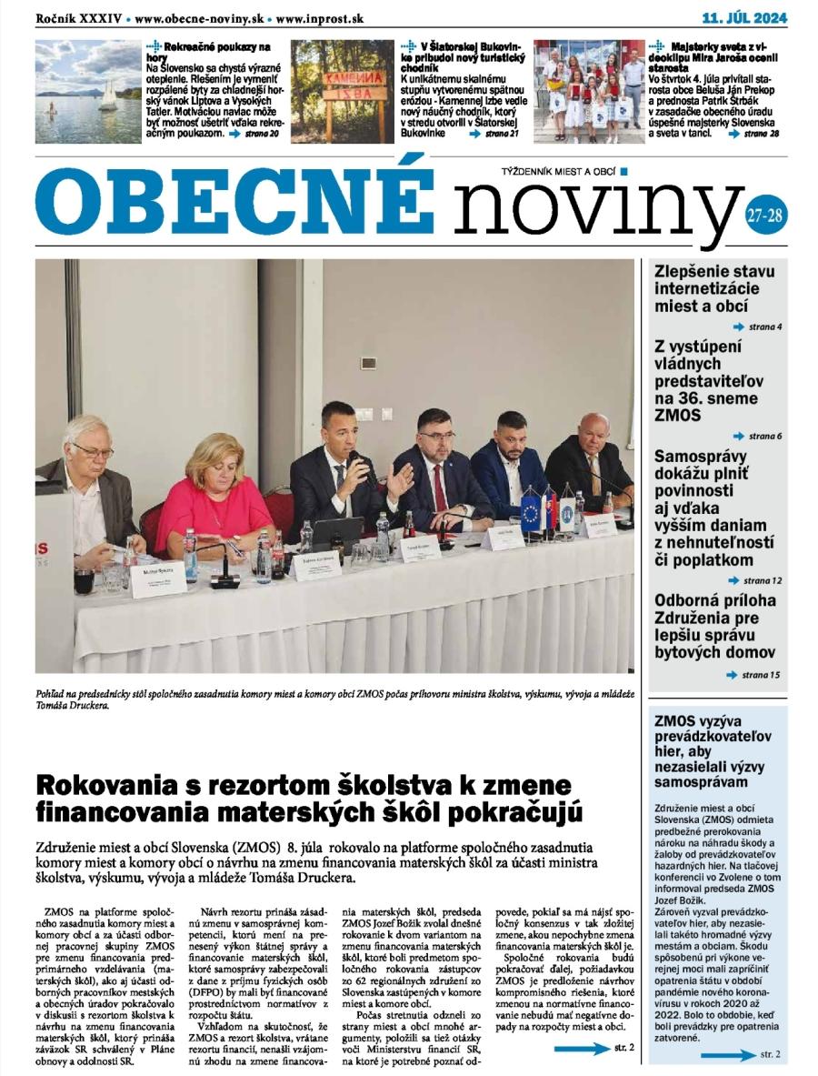 Prečítajte si aktuálne vydanie Obecných novín